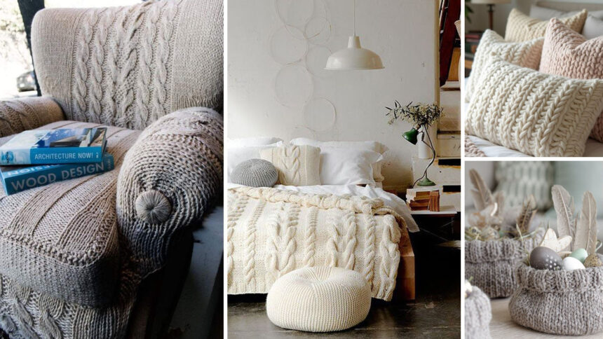 διακόσμηση σπιτιού με πλεκτά