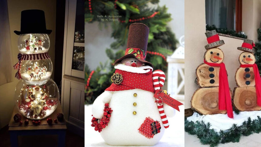 Χριστουγεννιάτικη Διακόσμηση με Χιονάνθρωπους: 32 Μαγικές Ιδέες