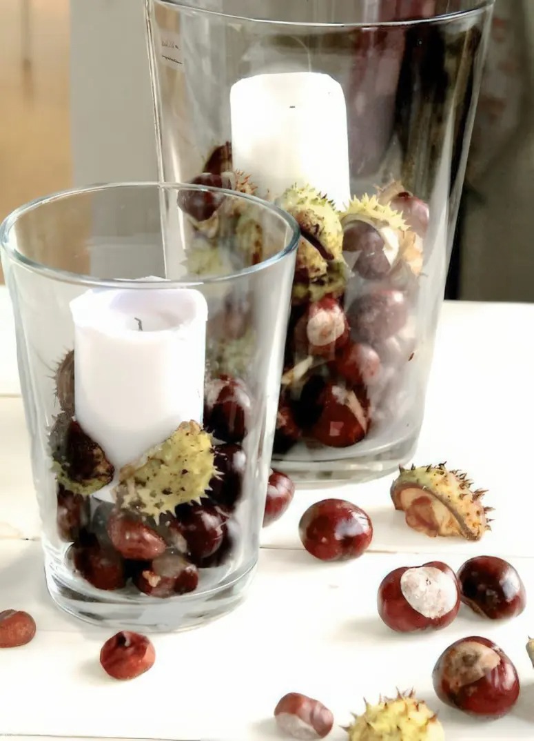 41 ιδέες φθινοπωρινής διακόσμησης με γυάλινα μπουκάλια, βάζα και γυαλικά