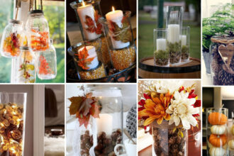 41 ιδέες φθινοπωρινής διακόσμησης με γυάλινα μπουκάλια, βάζα και γυαλικά
