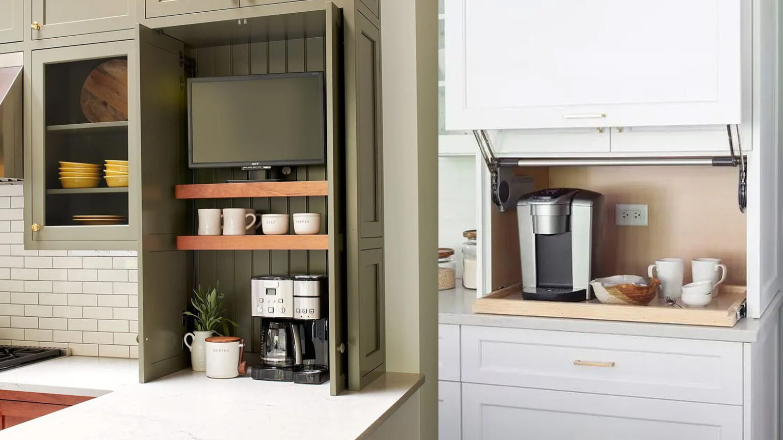 30 Πανέξυπνες Ιδέες για να κρύψεις τις οικιάκες συσκευές στην κουζίνα και να γλυτώσεις την ακαταστασία