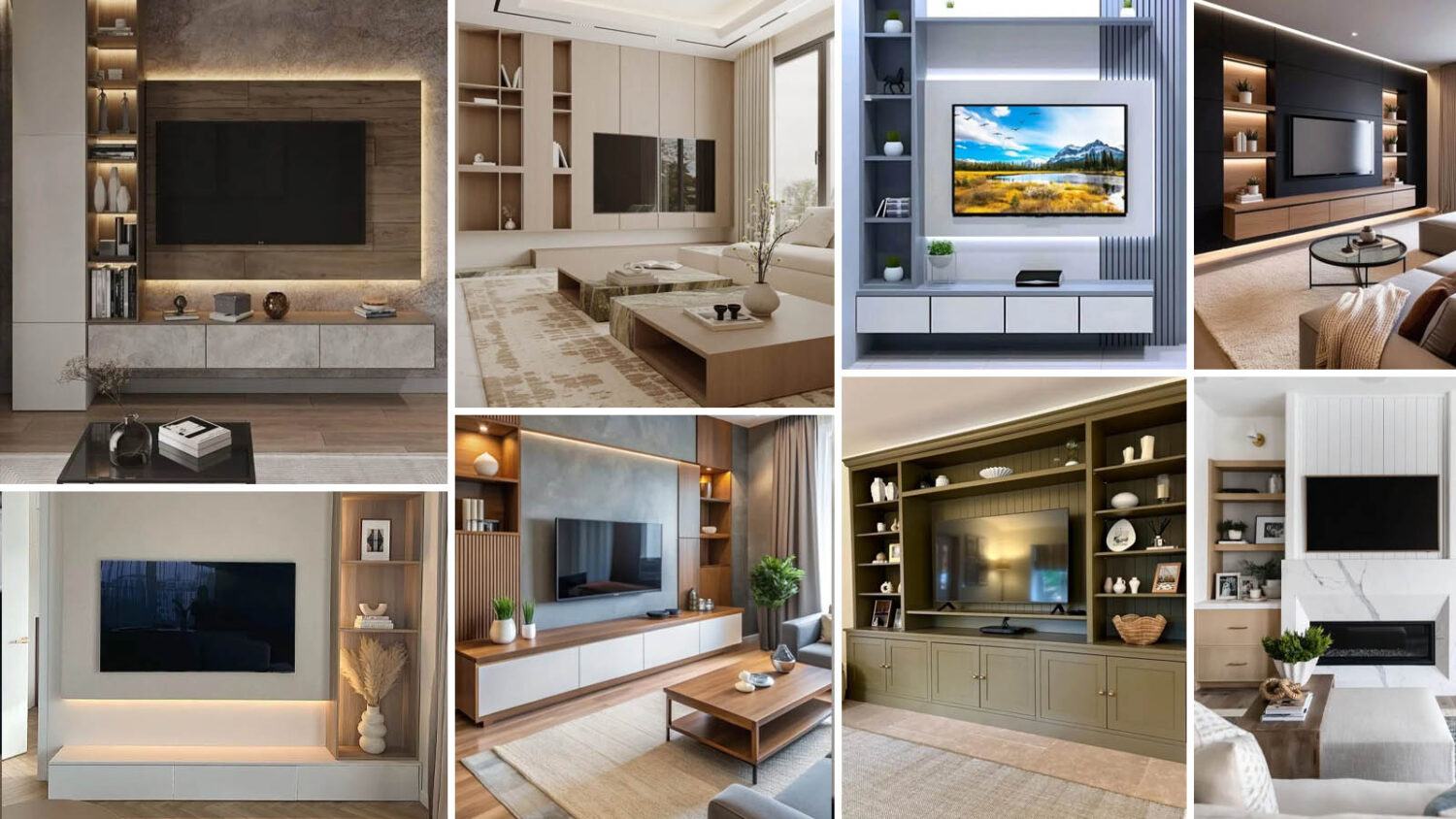 20 μοναδικές και μοντέρνες ιδέες για Built-In Τηλεοράσεις και συνθέσεις στο σαλόνι