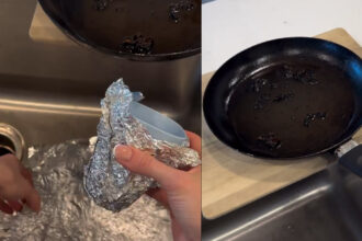 Το έξυπνο κόλπο με το αλουμινόχαρτο που έχει γίνει viral για να μην ρίχνεις το τηγανόλαδο στο νεροχύτη και να μην τον βουλώνεις