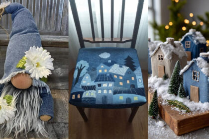 χριστουγεννιάτικες κατασκευές και διακοσμητικά από τζιν