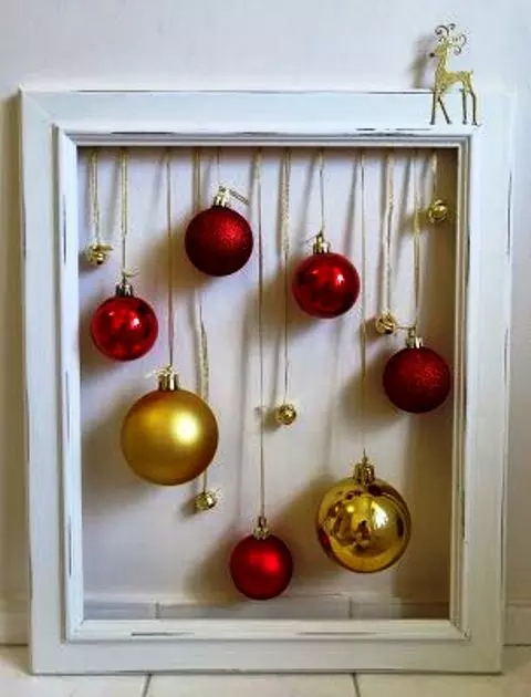 40 εναλλακτικά αυτοσχέδια Χριστουγεννιάτικα Στεφάνια σε κορνίζα