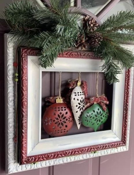 40 εναλλακτικά αυτοσχέδια Χριστουγεννιάτικα Στεφάνια σε κορνίζα