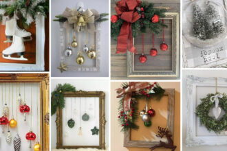40 εναλλακτικά αυτοσχέδια Χριστουγεννιάτικα Στεφάνια σε κορνίζα