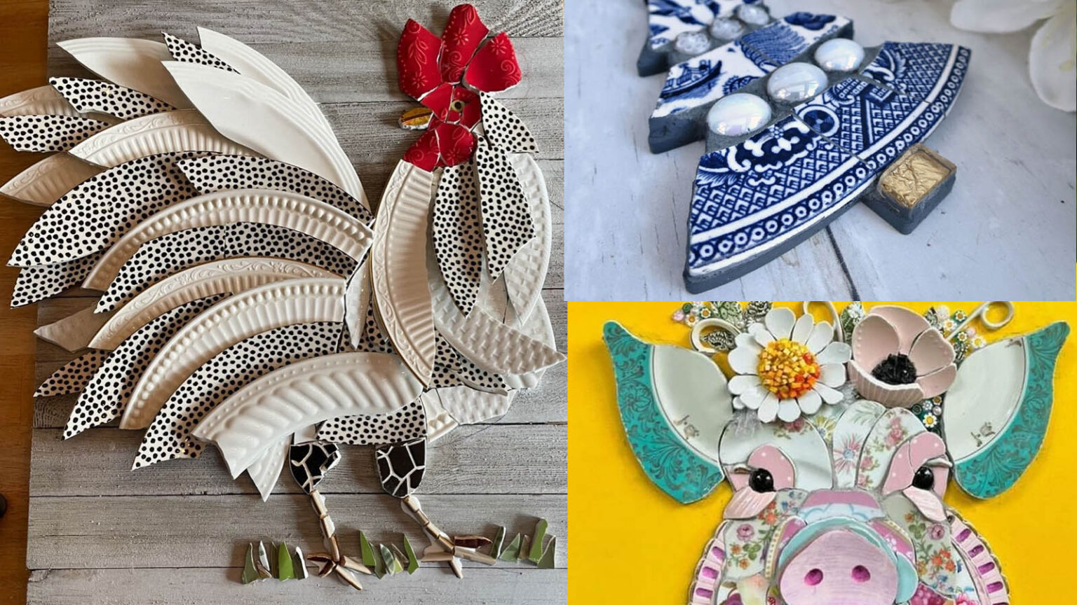 Ανακάλυψτε τη μαγεία των σπασμένων πιάτων: 25 μοναδικές κατασκευές γεμάτες χρώματα και σχέδια