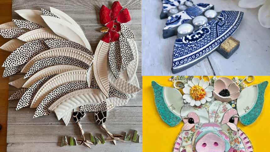 Ανακάλυψτε τη μαγεία των σπασμένων πιάτων: 25 μοναδικές κατασκευές γεμάτες χρώματα και σχέδια