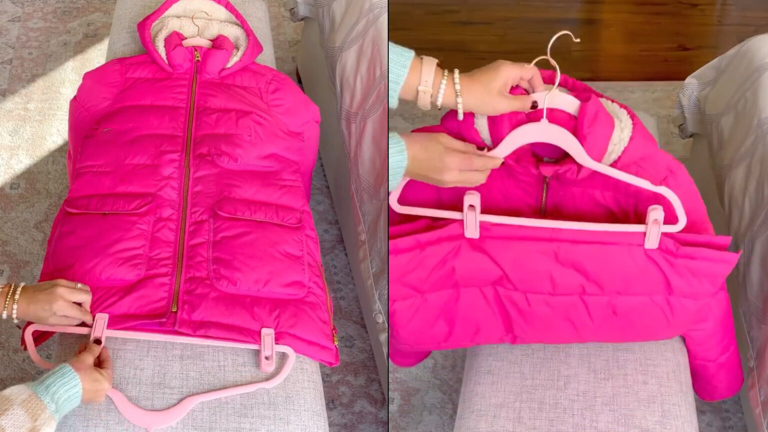 Οργάνωση ντουλάπας: 2 κόλπα για μακρυά μπουφάν, φορέματα και τζιν