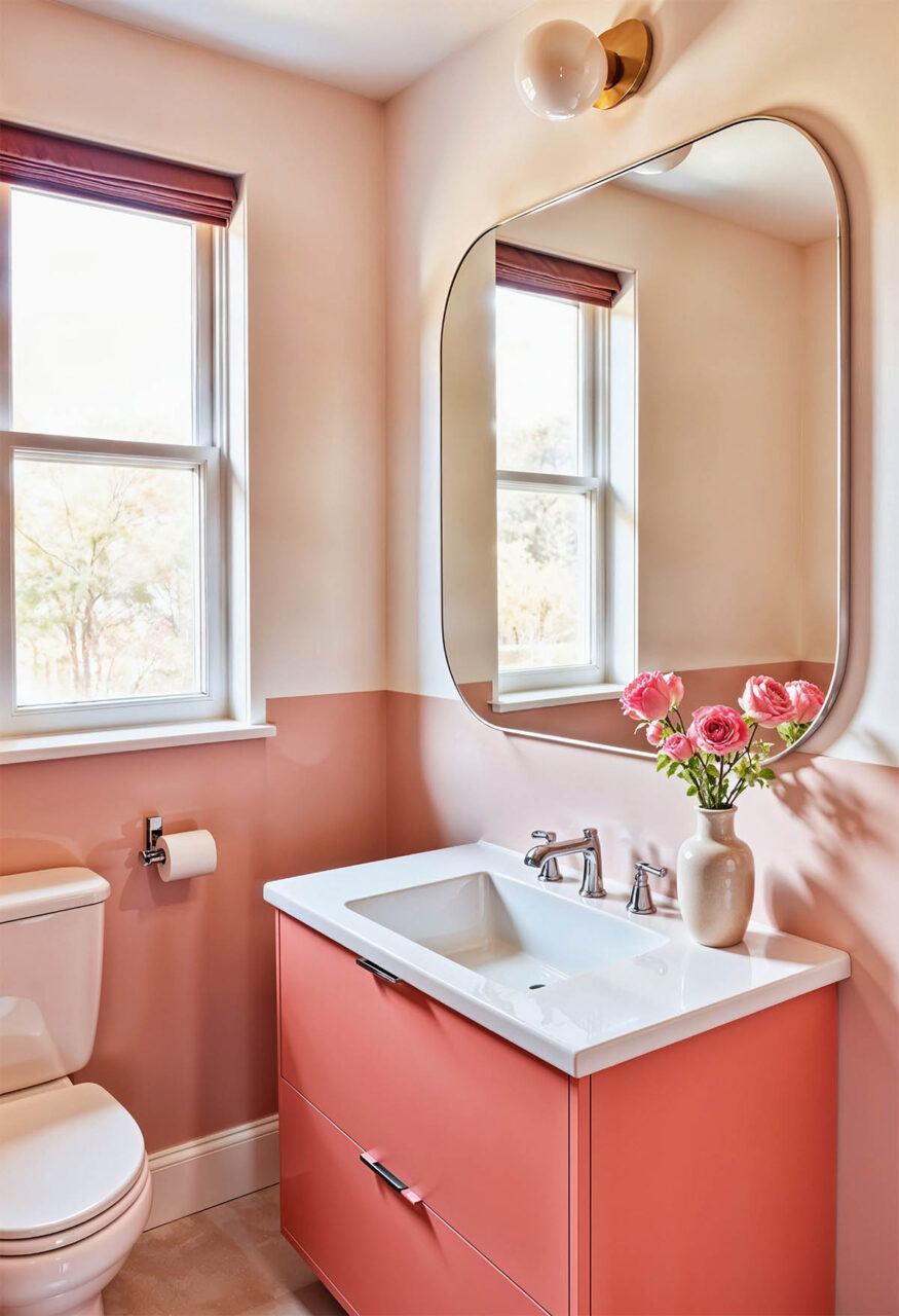 Μικρό μπάνιο και στρίμωγμα; Αυτές οι ιδέες το κάνουν να δείχνει διπλάσιο χωρίς μαστοριές 2 μπάνιο σε παστέλ χρώματα