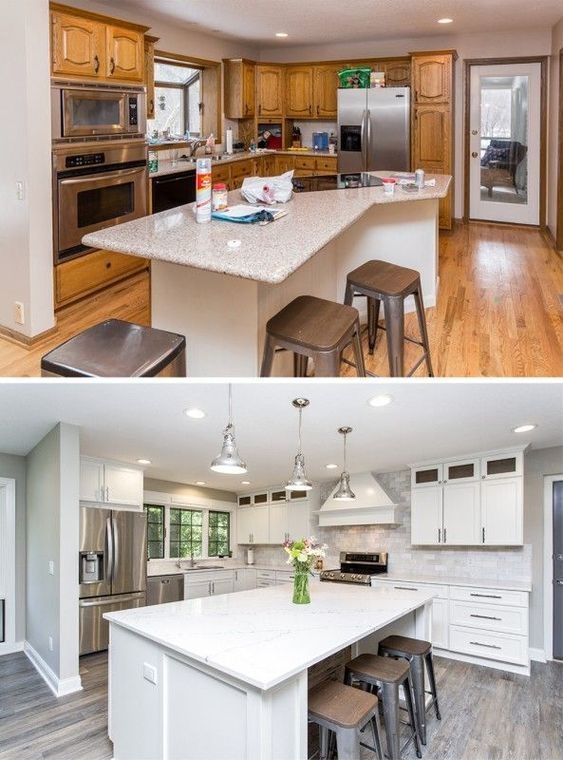 9 παραδείγματα που δείχνουν πώς το χρώμα στα ντουλάπια αλλάζει όλη την κουζίνα 2 9 παραδείγματα που δείχνουν πώς το χρώμα στα ντουλάπια αλλάζει όλη την κουζίνα