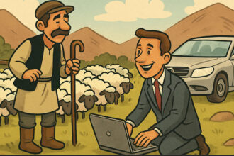 Ανέκδοτο: Σταματάει Mercedes σε ορεινό χωριό…