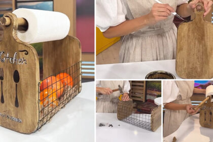 DIY κατασκευή: Το πιο πρωτότυπο καλάθι φτιάχνεται με ξύλα κοπής και σύρμα