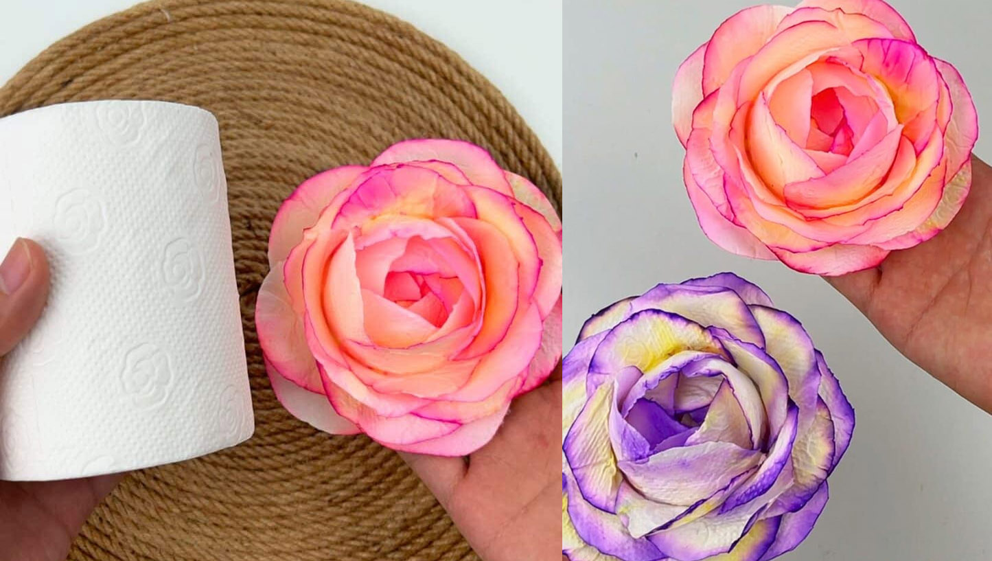 Το πιο ιδιαίτερο DIY: Λουλούδια από χαρτί υγείας και το κόλπο με το ποτήρι
