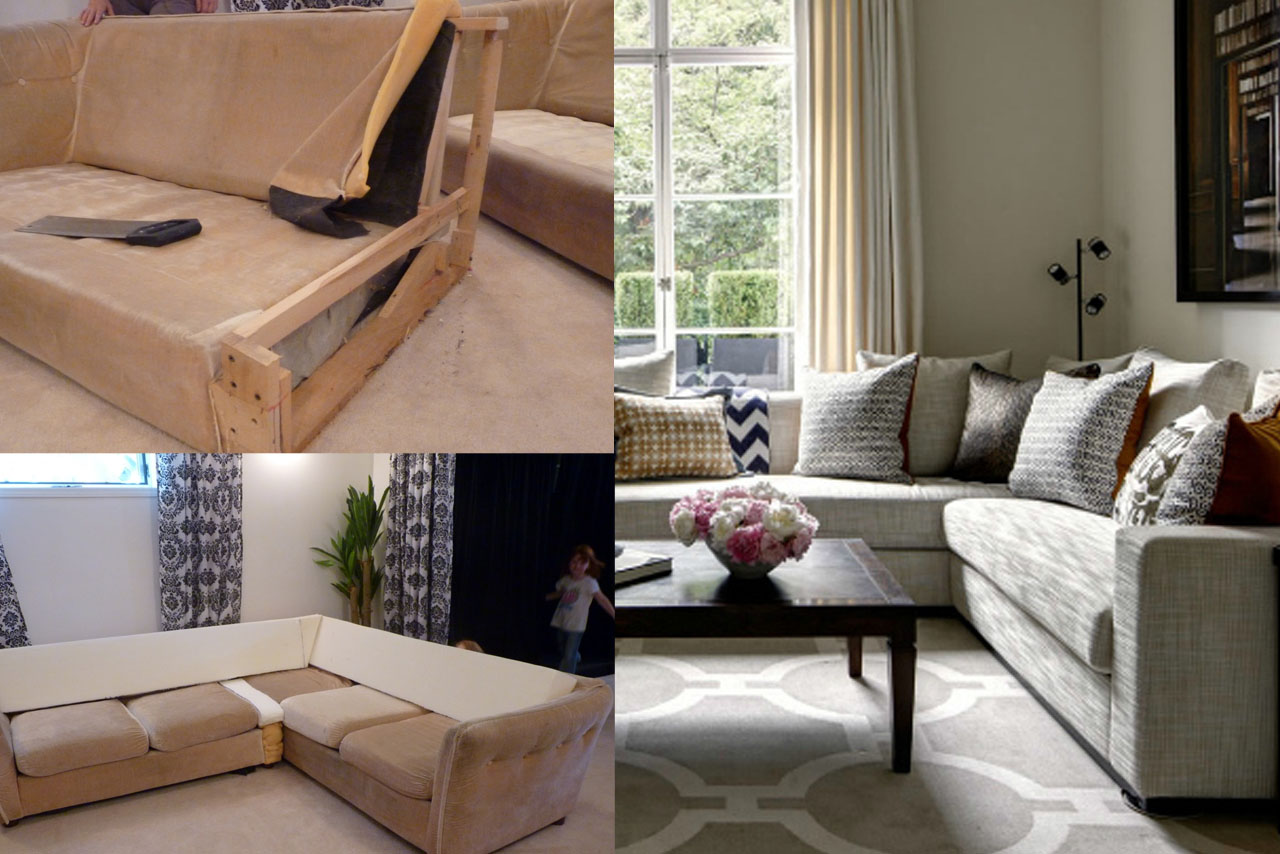 Πώς να φτιάξεις γωνιακό καναπέ από δύο καναπέδες με μπράτσα (χωρίς να αγοράσεις καινούργιο)