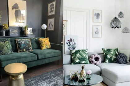 20 Όμορφα Σαλόνια σε Πράσινο και Γκρι