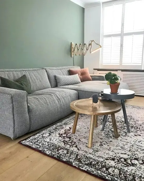 20 Όμορφα Σαλόνια σε Πράσινο και Γκρι 16 20 Όμορφα Σαλόνια σε Πράσινο και Γκρι