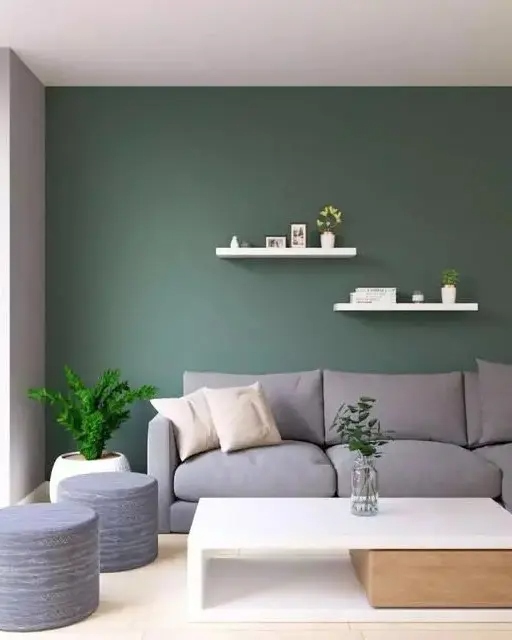 20 Όμορφα Σαλόνια σε Πράσινο και Γκρι 7 20 Όμορφα Σαλόνια σε Πράσινο και Γκρι