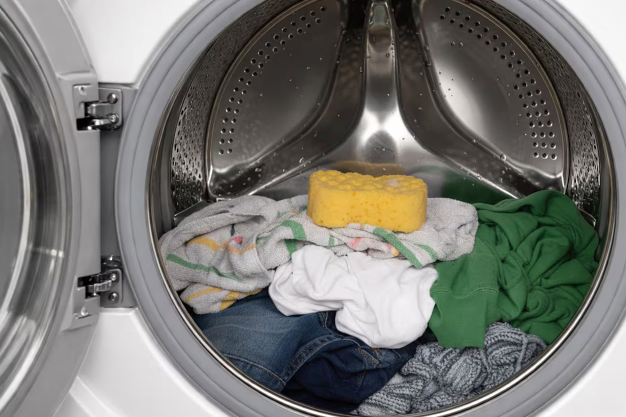 Το κόλπο με το σφουγγάρι στο πλυντήριο που κάνουν τώρα όλες οι νοικοκυρές