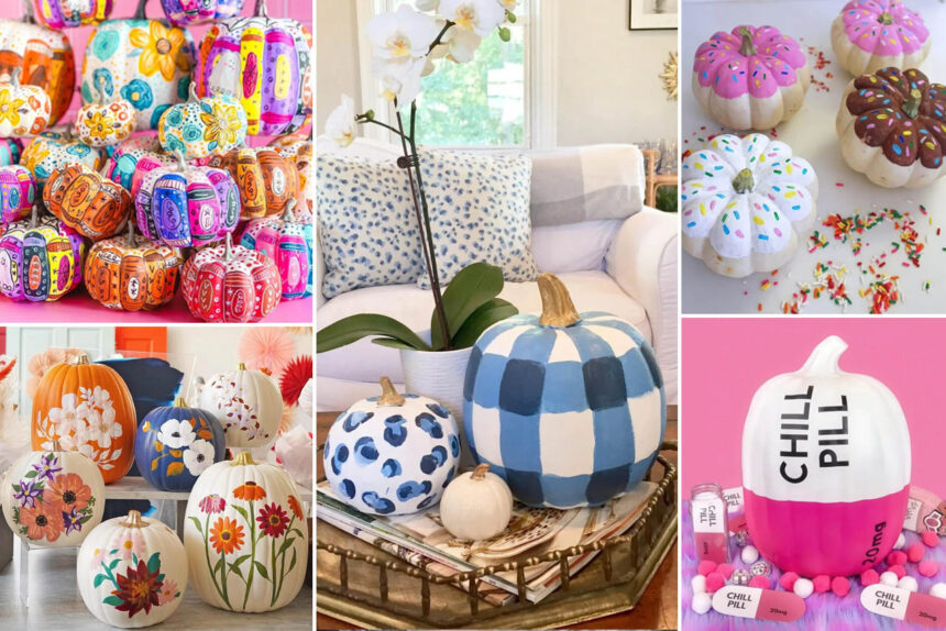 Ζωγραφισμένες κολοκύθες: 25 εύκολες ιδέες που δεν χρειάζονται καν σκαλίσματα