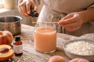 Αρωματικό DIY: Κεριά με άρωμα ροδάκινο για να γεμίσει το σπίτι αρώματα