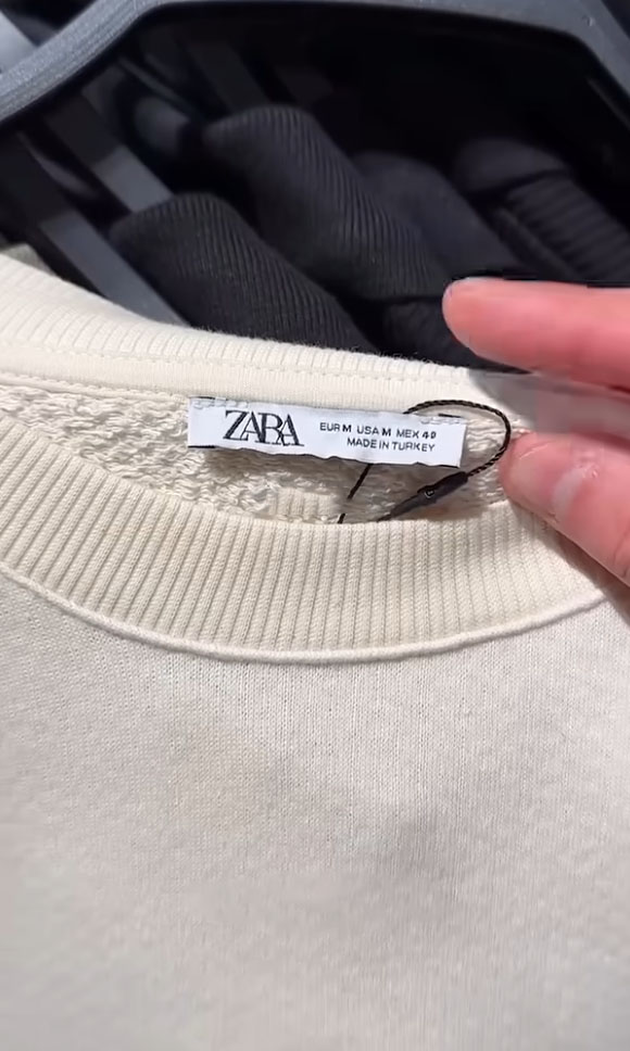 Το κόλπο της ετικέτας για να εντοπίσεις τα ποιοτικά ρούχα στα Zara 2 Το κόλπο της ετικέτας για να εντοπίσεις τα ποιοτικά ρούχα στα Zara