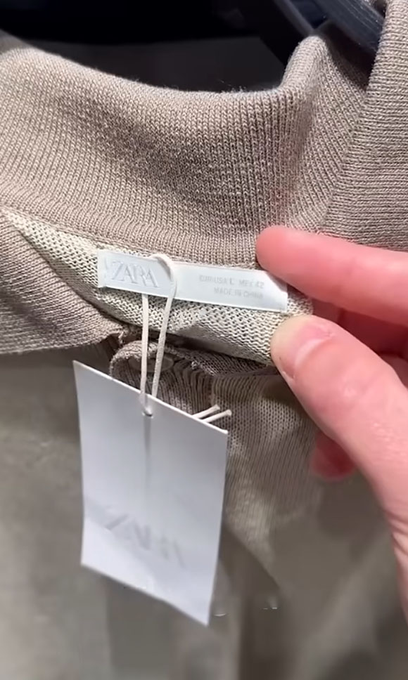 Το κόλπο της ετικέτας για να εντοπίσεις τα ποιοτικά ρούχα στα Zara 3 Το κόλπο της ετικέτας για να εντοπίσεις τα ποιοτικά ρούχα στα Zara