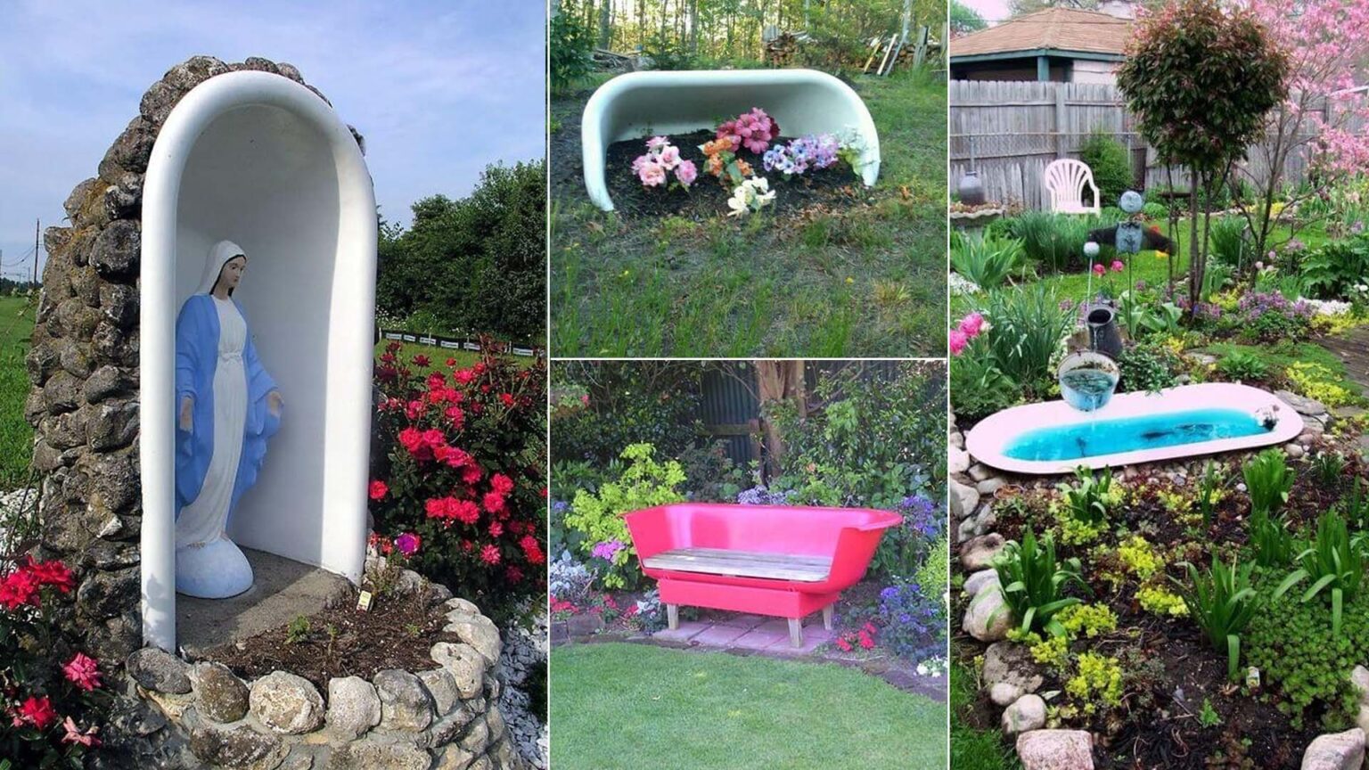 20 κατασκευές κήπου με παλιές μπανιέρες