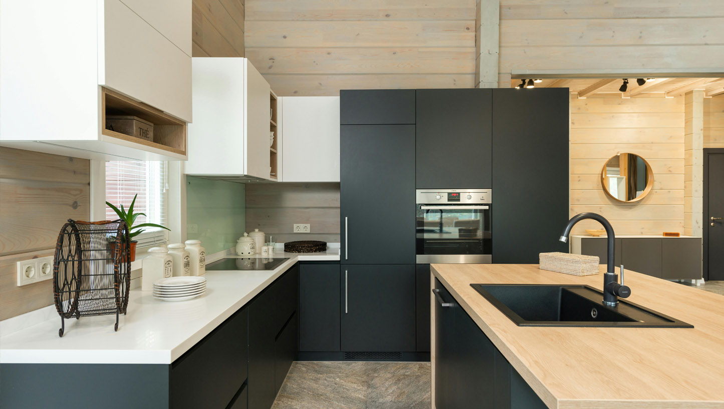 ντουλάπια κουζίνας σε 2 χρώματα