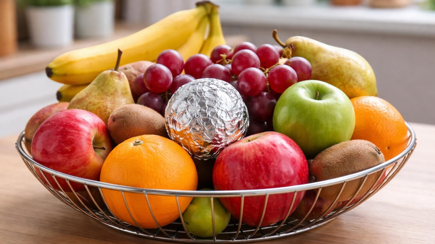 Γιατί βάζουν μια μπάλα αλουμινόχαρτο ανάμεσα στα φρούτα
