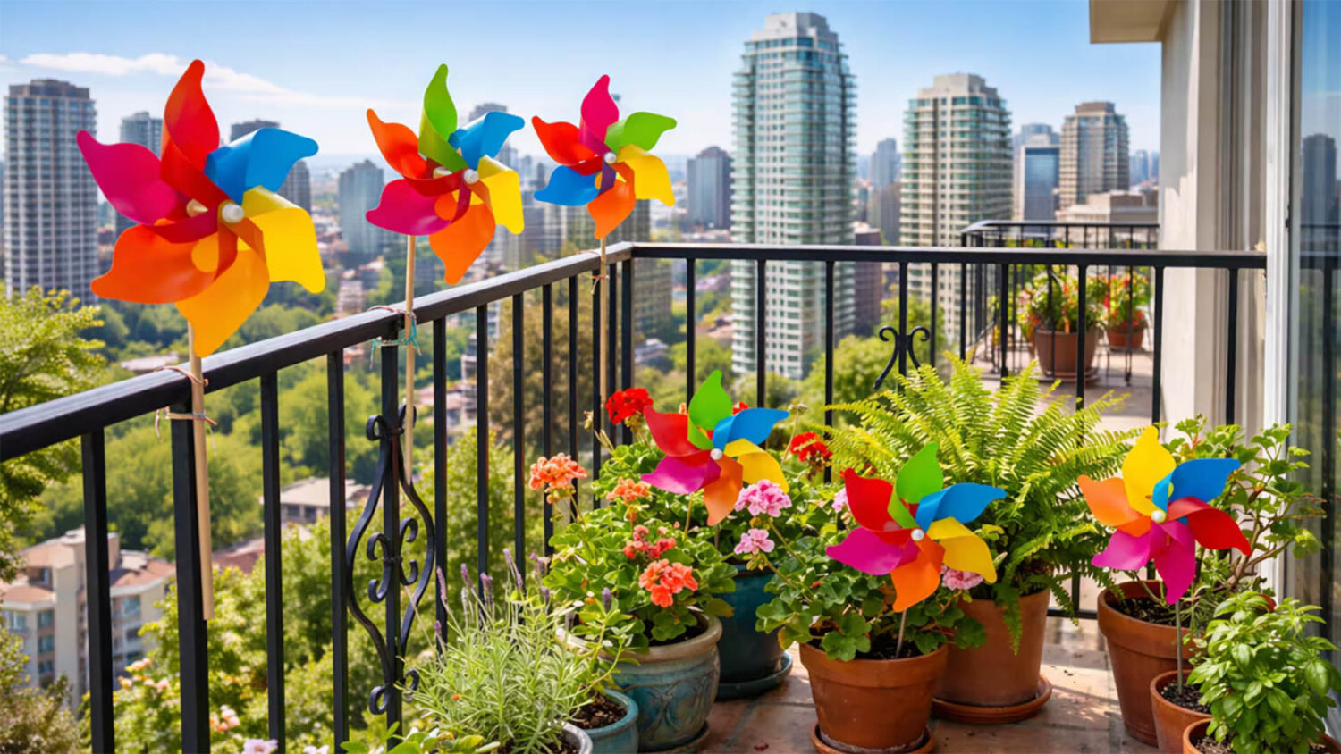 ανεμόμυλοι στο μπαλκόνι