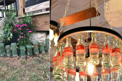 10 κατασκευές κήπου με μπουκάλια και κουτάκια Coca-Cola