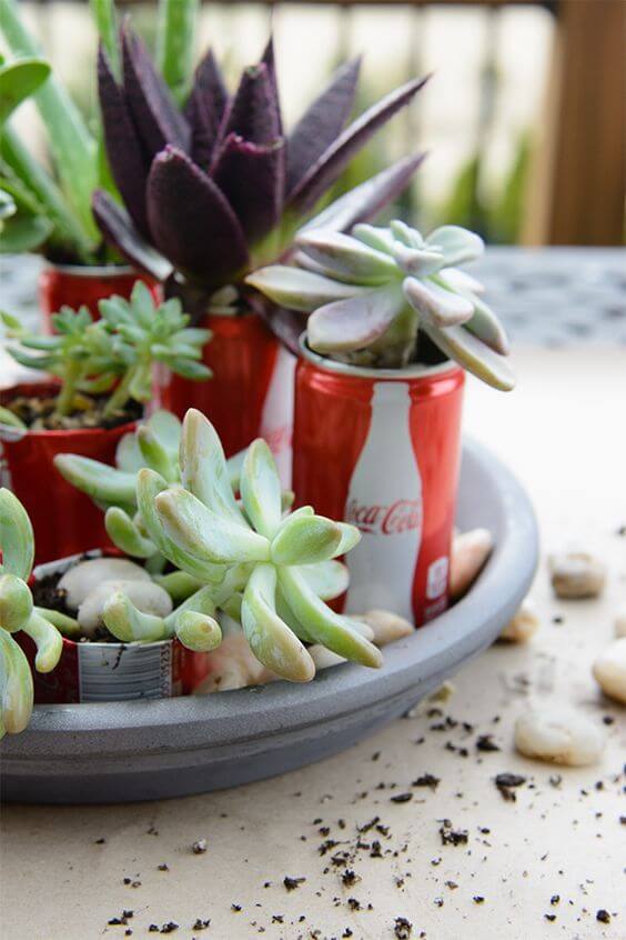 10 κατασκευές κήπου με μπουκάλια και κουτάκια Coca-Cola 6 10 κατασκευές κήπου με μπουκάλια και κουτάκια Coca-Cola