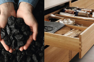 κάρβουνο στο συρτάρι της κουζίνας