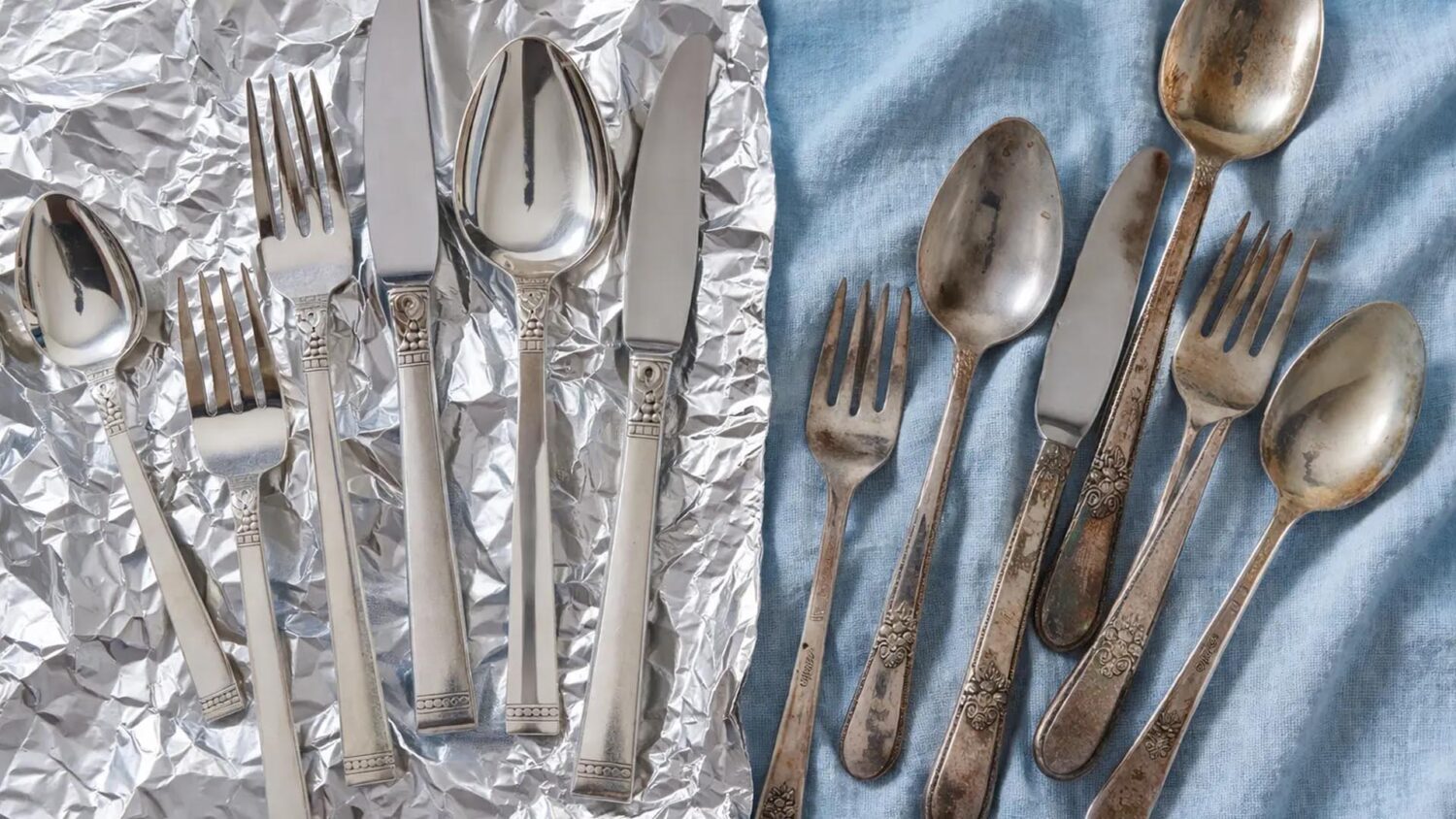 Το κόλπο 5 λεπτών με αλουμινόχαρτο που κάνει τα μαυρισμένα μαχαιροπίρουνα να λάμπουν ξανά