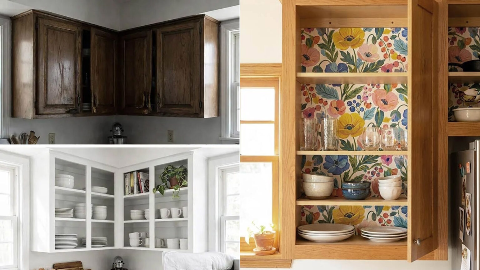 Σπίτι σε ενοίκιο: 17 οικονομικοί τρόποι να καλύψετε τα άσχημα ή φθαρμένα ντουλάπια κουζίνας