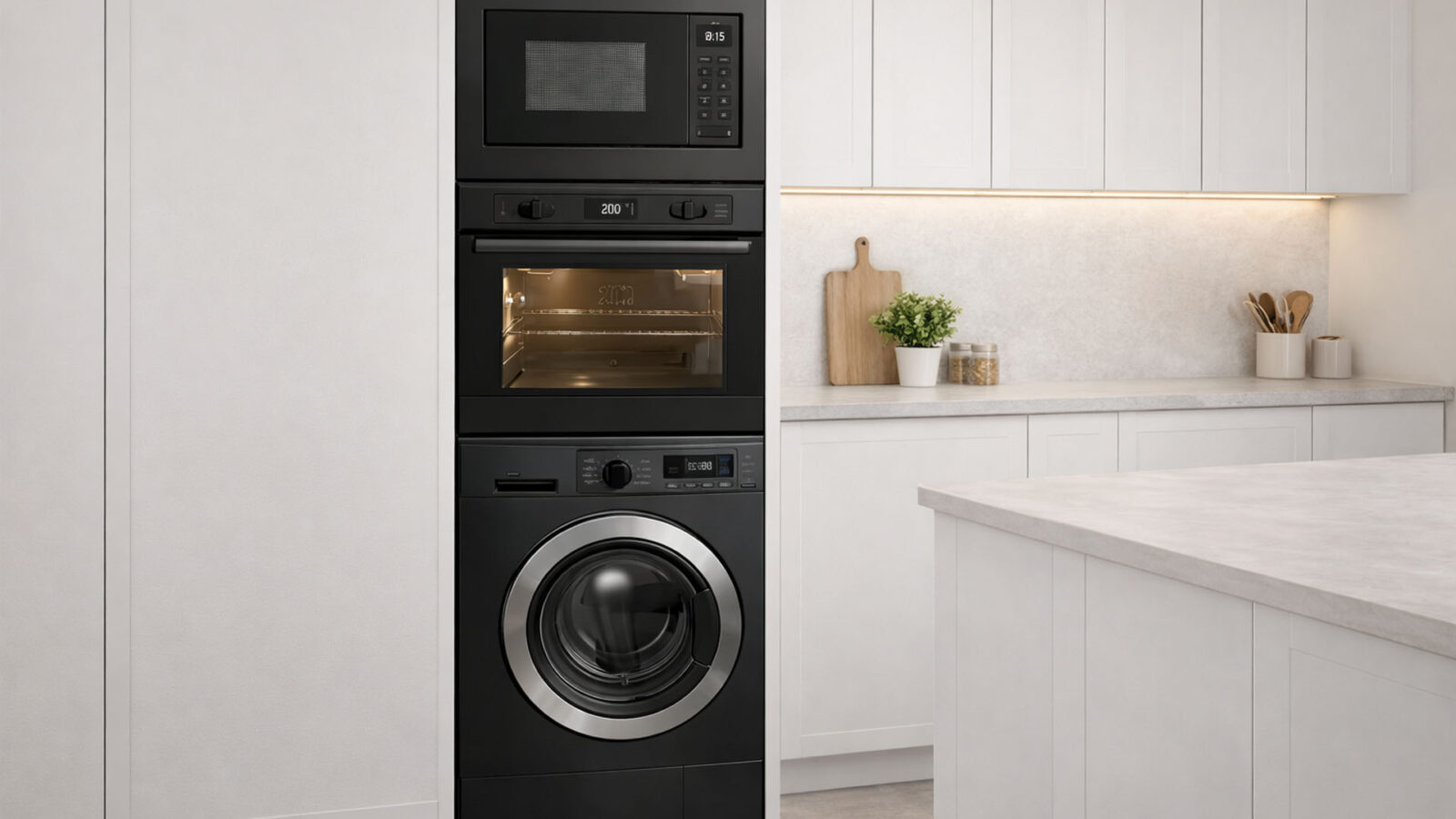 Πλυντήριο ρούχων στην κουζίνα: Η "τριπλή στήλη" είναι η νέα μόδα - Ειδικός προτείνει πώς να το ενσωματώσεις 2 Πλυντήριο ρούχων στην κουζίνα: Η "τριπλή στήλη" είναι η νέα μόδα - Ειδικός προτείνει πώς να το ενσωματώσεις