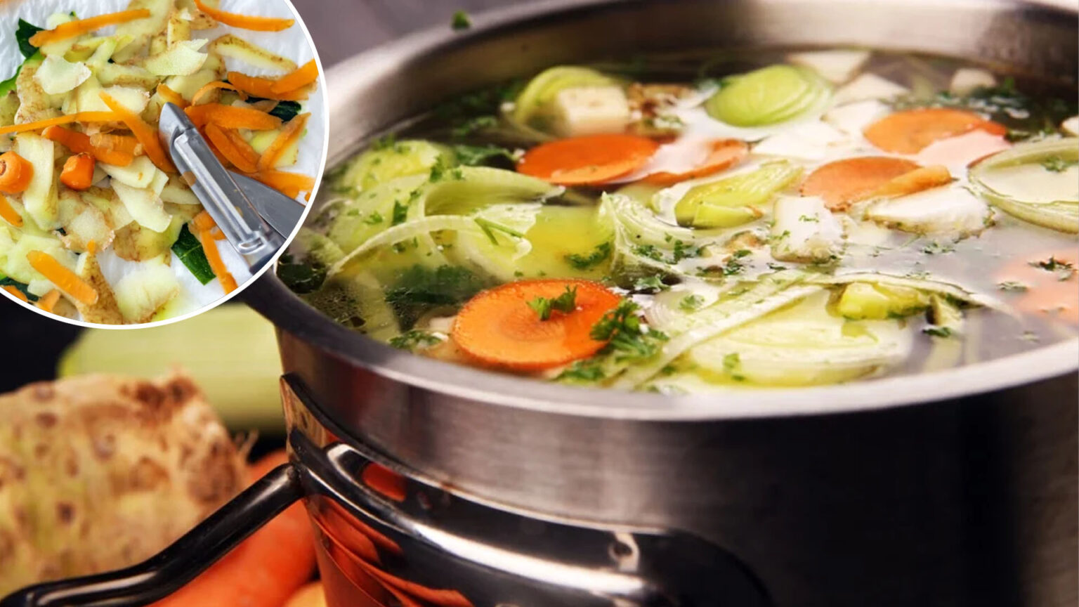 Μην πετάτε τις φλούδες λαχανικών: Με αυτό το κόλπο φτιάχνετε τον πιο νόστιμο δωρεάν ζωμό