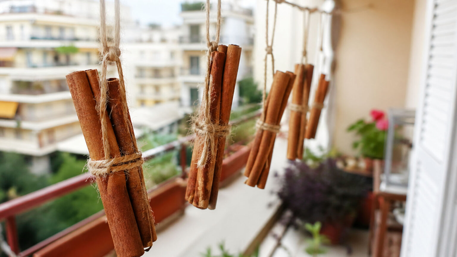 Κρεμάστε ξυλάκια κανέλας στο μπαλκόνι: Γιατί το προτείνουν και πότε να το κάνετε
