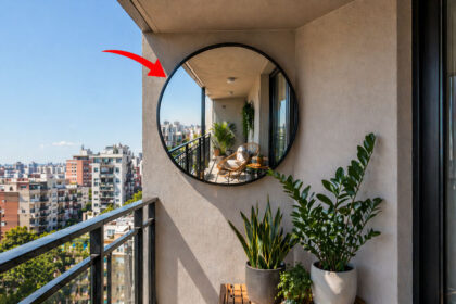 Βάλε έναν καθρέφτη στη γωνία του μπαλκονιού: Δεν είναι απλά για διακόσμηση
