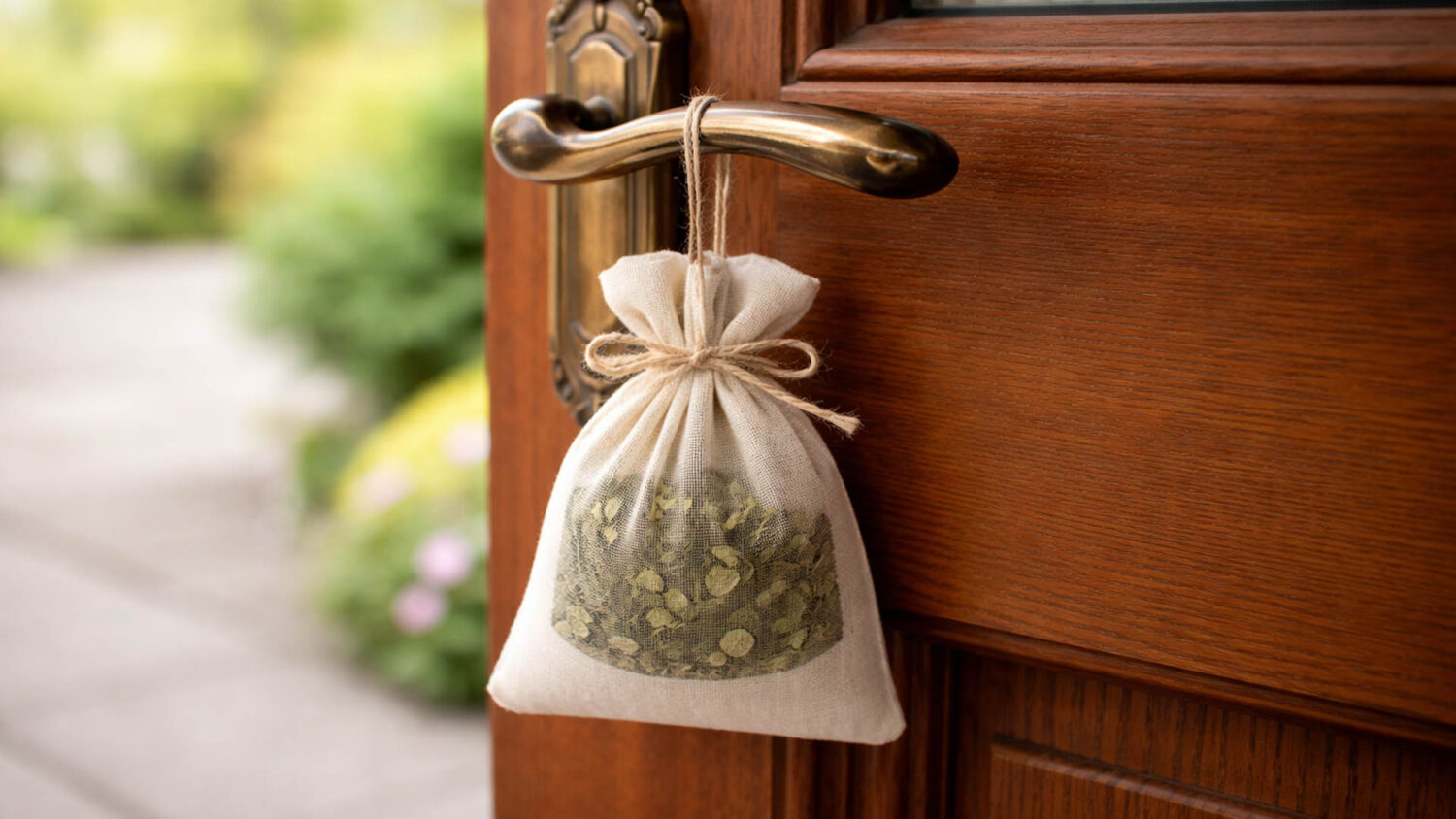 Κρέμασε ένα πουγκί με βασιλικό στην εξώπορτα: Που χρησιμεύει σύμφωνα με το Φενγκ Σούι